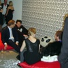 'Panda Orgy' with 'Fucking Pandas' wallpaper by Kate Terry & Gary Colclough