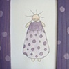 purple dotted girl with dotted frame
