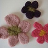 Knitted flowers