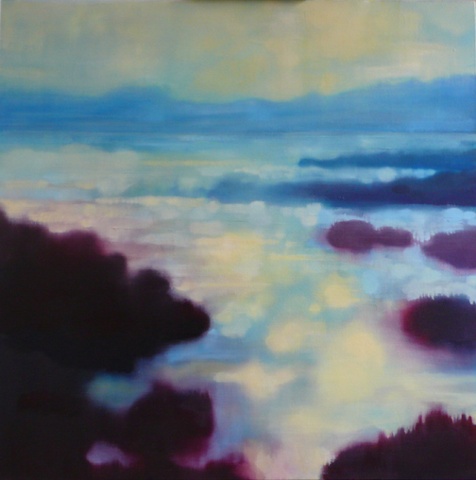 One of a series of abstracted landscapes based on the local wetlands preserve.