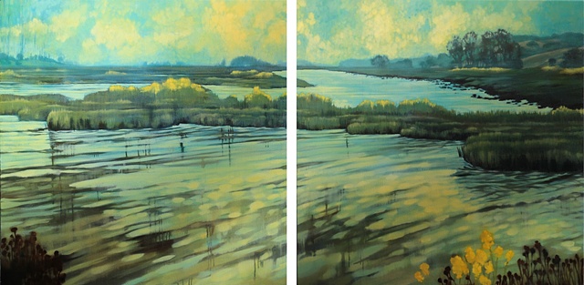 I draw my inspiration from the local Schollenberger Wetlands, a fragile ecosystem currently threatened by a proposed asphalt plant.
