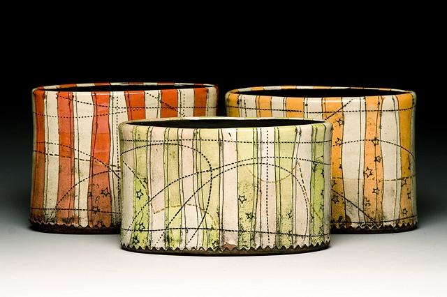 "Circus Stripe" Vases