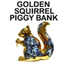Golden Still Life "Squirrel" Piggy Bank