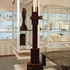 Corroded standing candlestick by Joost van Bleiswijk