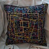 (Time Travel Pillows) Black/Subway, Large