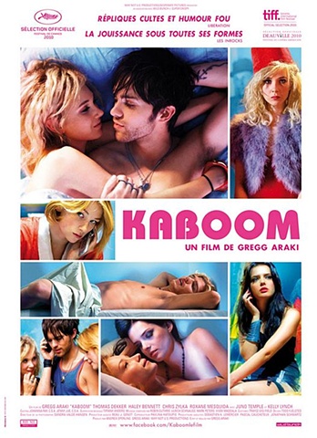 Movie poster for Kaboom by Gregg Araki, Thomas Dekker, Roxanne Mesquida, Haley Bennett, Chris Zylka