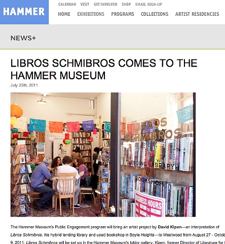 Libros Schmibros Hammer Museum