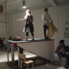 The stage, actors, musicians
