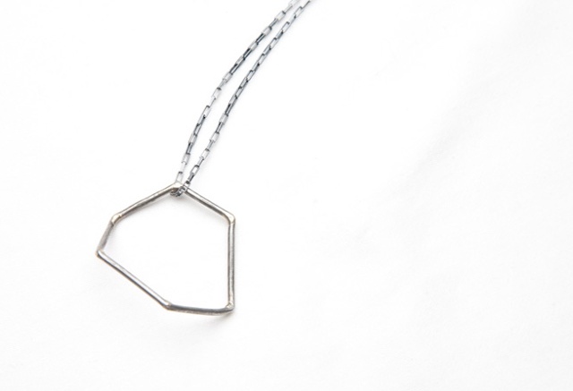 steel hexagon pendant