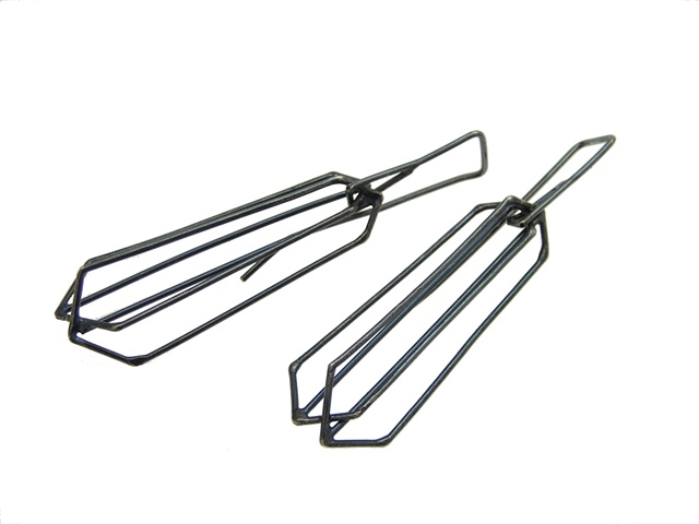 long structure earrings