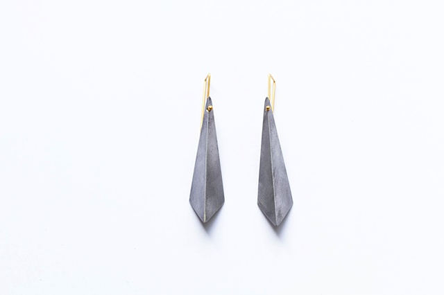 steel kite earrings