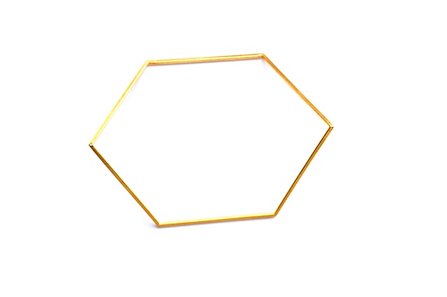 gold hexagon bracelet 