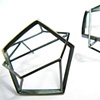 structure post earring with polygon