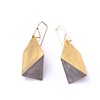 single fold earrings / black + yellow 