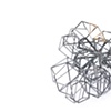 structure brooch with gold pyramids
