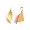 single fold earrings, small - gold 