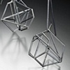 structure earrings, rhombas