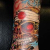 japanese skull tattoo by tatupaul