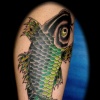 japanese koi black ang green tattoo by tatupaul