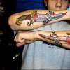 traditioanal american dagger tattoo by tatupaul