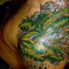 graffitti  palm tree tattoo by tatupaul