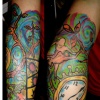 salvatore dali clocks tattoo by tatupaul