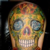 dia de los muerto skull mex tattoo by tatupaul