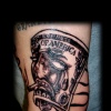 west coast dollar bill tattoo by tatupaul