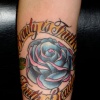 traditional rose tattoo by tatupaul