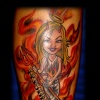 devil girl tattoo by tatupaul