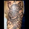 japanese warrior skull tattoo by tatupaul