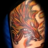 wolf tattoo by tatupaul