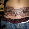 west coast script tattoo by tatupaul