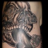 rat and skull tattoo by tatupaul