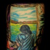 salvador dali window tattoo by tatupaul
