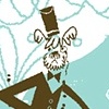 Up, Up and Away 
OR 
Dog Smoking in a Hot Air Balloon
(Colour Gocco)