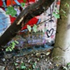 53 Graffiti heart behind trees North London UK by Hannah Edy 27 Sep 2009