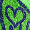 13 Green graffiti heart on wall near canal London E3 by Hannah Edy 2 Aug 2009