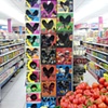 89 Crisp box hearts in shop Hackney London by Hannah Edy 8 Dec 2009