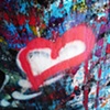 49 Graffiti on skate ramp heart North London UK by Hannah Edy 27 Sep 2009