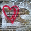 61 Graffiti heart on canal towpath Hackney Wick by Hannah Edy 2 Nov 2009