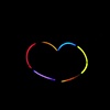 36 Glow sticks heart in campsite near Brighton W Sussex by Hannah Edy 8 Aug 2009