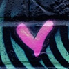 11 Pink Graffiti heart on wall near canal London E3 by Hannah Edy 2 Aug 2009