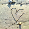 39 Seaweed string heart on beach in W Sussex by Hannah Edy 23 Aug 2009
