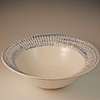 Bowl with blue varigated rim