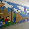 Detail, mural with additions by students in 2010