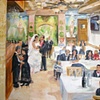Final painting: Janine and John, completed at the event