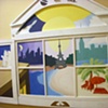Detail of faraway places window 