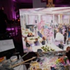 Painting in progress at the reception