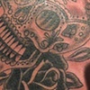 black and grey sugar skull